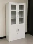 Office Storage Cabinet with Glass Doors & Shelves | Lockable - 3