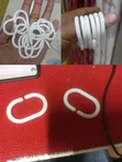 White Oval Plastic Shower Curtain Rings (Set of 12) - 1