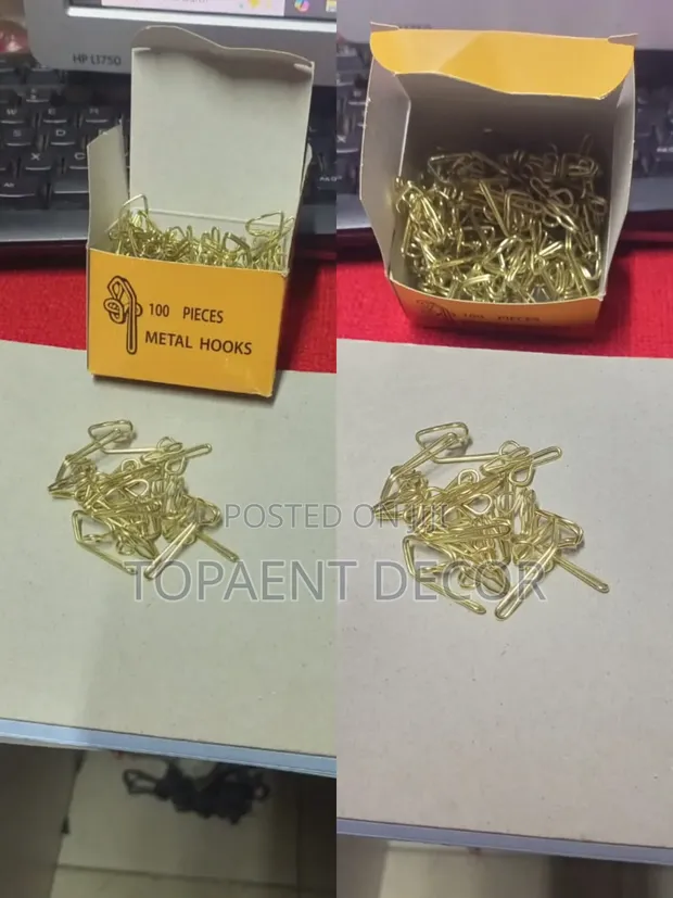 100 Pieces Box Drapery Metal Curtain Hooks - 1