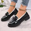 Women's Glossy Chunky Loafers - 2