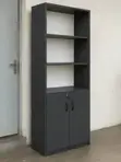 Office Storage Cabinet with Lockable Doors & Shelves - 4