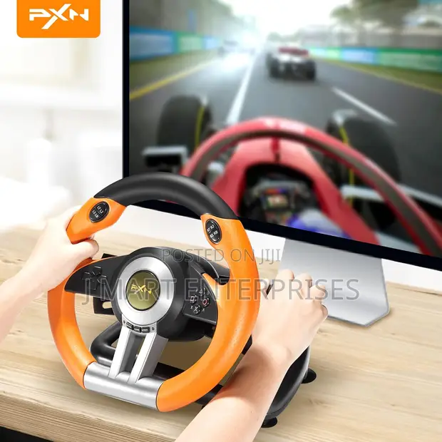 PC Universal USB Racing Wheel with Pedals for PS4/PS3/Xbox/PC - 1