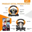 PC Universal USB Racing Wheel with Pedals for PS4/PS3/Xbox/PC - 2