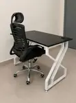 Modern Office Desk with Ergonomic Mesh Chair - 2