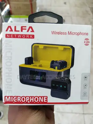 Alfa Network Wireless Microphone - Nyeusi