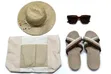 4pc Beach Set: Bag, Hat, Shades, Slides - 3