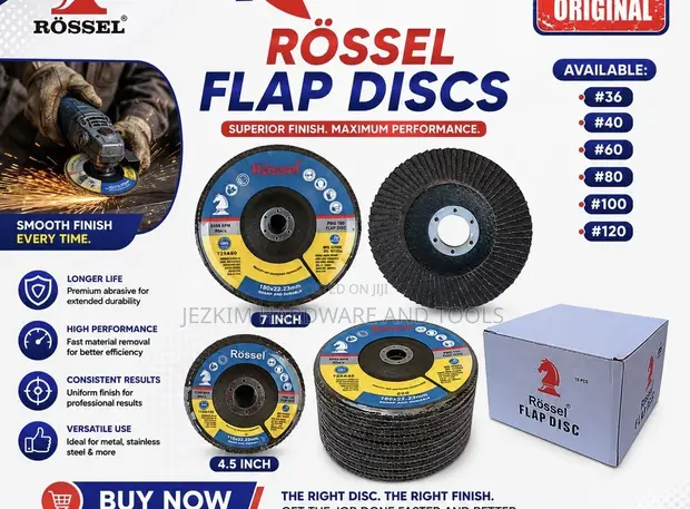 Rossel Flap Discs 7" and 4.5" - 1
