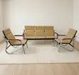 5 Seater Office Reception Sofa - Brown Leather - 2