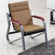 5 Seater Office Reception Sofa - Brown Leather - 3
