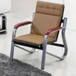 5 Seater Office Reception Sofa - Brown Leather - 4