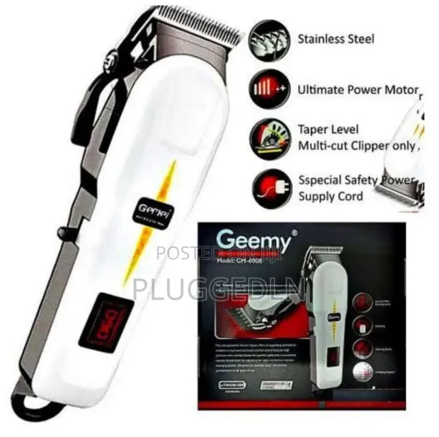 Geemy GM-6008 Mkali wa Kunyoa na Kukata Nywele unaochajiwa bila waya - 1