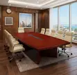 Executive 2.4m Boardroom Table - Polished Brown - 3
