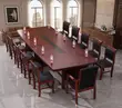 Executive 2.4m Boardroom Table - Polished Brown - 5
