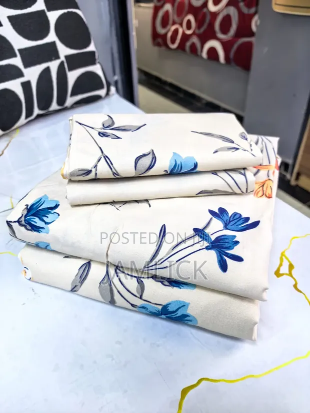 5x6 Floral Cotton Bedsheet Set - 1