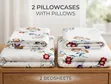 5x6 Floral Cotton Bedsheet Set - 3
