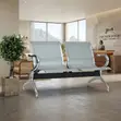 Modern Metallic Two-Seater Reception Bench - 4