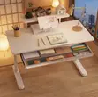 White Manual Height Adjustable Standing Desk - 3