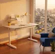 White Manual Height Adjustable Standing Desk - 5