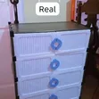 SNG10 5-Layer PVC Storage Cabinet - Black/White - 3