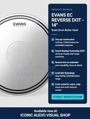 Evans EC Reverse Dot 14" Snare Drum Head