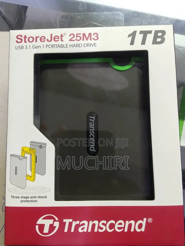 Transcend 1TB External Hard Drive USB 3.0 - 1