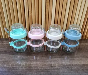 4pcs Glass Oat Jars Set