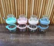 4pcs Glass Oat Jars Set - 1