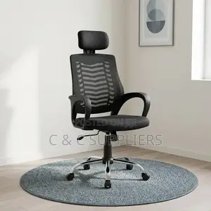 Swivel Visitors Headrest Mesh Chair - Brand New