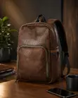 Premium PU Leather Backpack - Vintage Style - 1