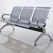 3-Seat Metal Reception Bench - White - 4