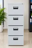 4-Drawer White File Cabinet - 2
