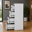4-Drawer White File Cabinet - 3