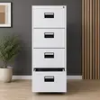 4-Drawer White File Cabinet - 4