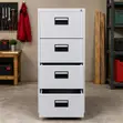 4-Drawer White File Cabinet - 5