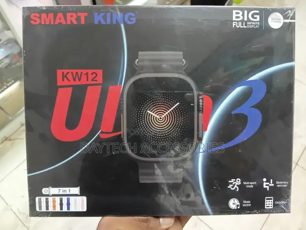 Smart King KW12 U10 7-in-1 Smartwatch Set - Black - 1