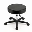 Round Faux Leather Guest Stool - 1