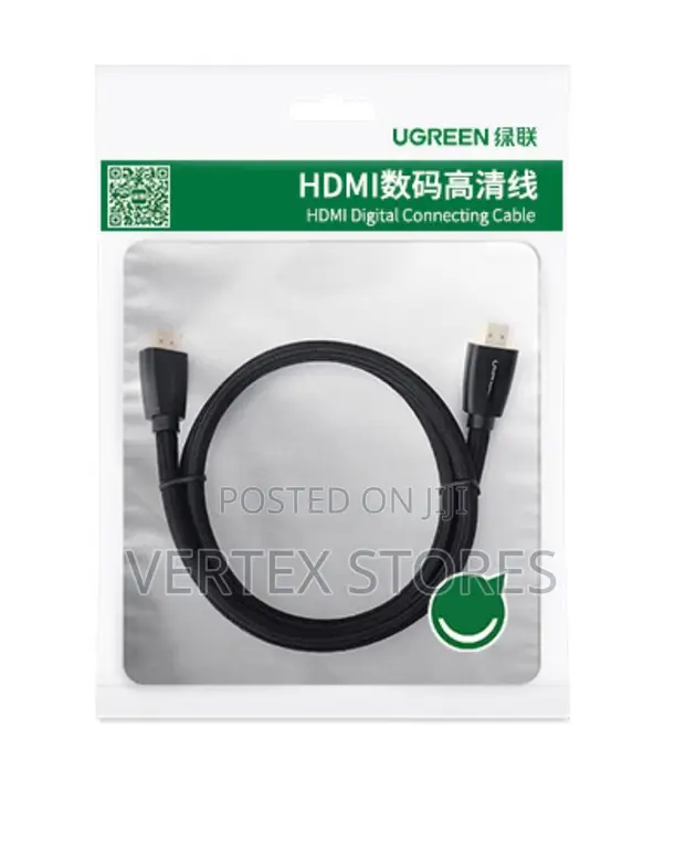 UGREEN HD104 HDMI 4K Cable Mwanamume hadi Mwanamume 3m - Nyeusi - 1