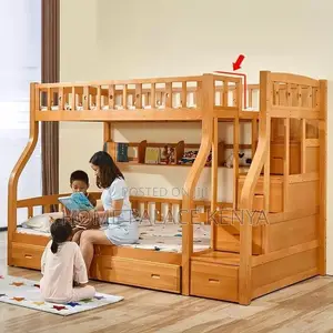 Strong Wooden Bunk Bed Frame for Home & Guest Rooms