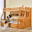 Strong Wooden Bunk Bed Frame for Home & Guest Rooms - 1