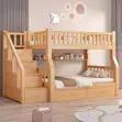 Strong Wooden Bunk Bed Frame for Home & Guest Rooms - 4