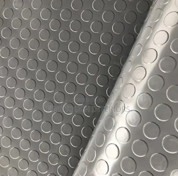 Grey Rubber Coin Flooring Carpets - 1