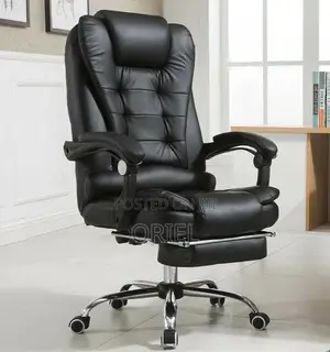 Executive Ergonomic Office Chair - Black PU Leather
