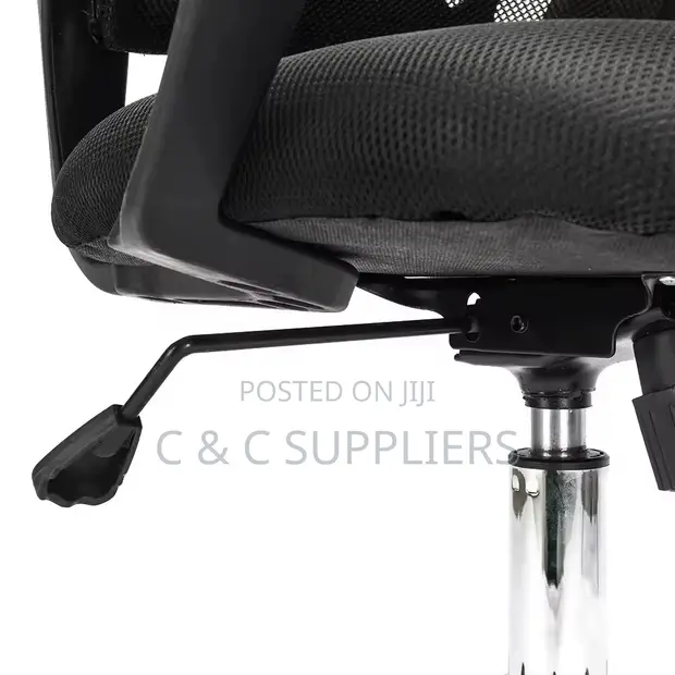 Swivel Home Office Mesh Work Chair - Black - 1