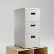 Metallic 3-Drawer Home Filing Cabinet - 1