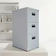 Metallic 3-Drawer Home Filing Cabinet - 2