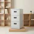Metallic 3-Drawer Home Filing Cabinet - 3