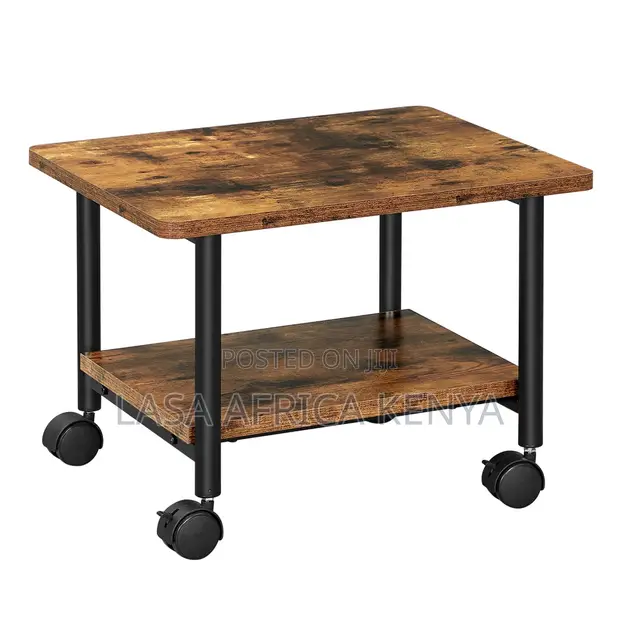38cm Mobile Printer Stand with Storage & Locking Wheels - 1