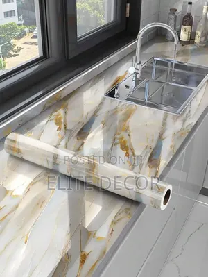 45cm x 5M Marble Pattern Self-Adhesive Vinyl Contact Paper