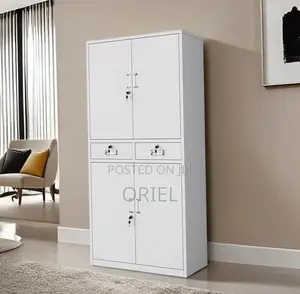 Modern Office Storage Cabinet: Lockable File Cabinet with Drawers
