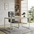 Executive Guest Office Chair - Gray Leather - 5